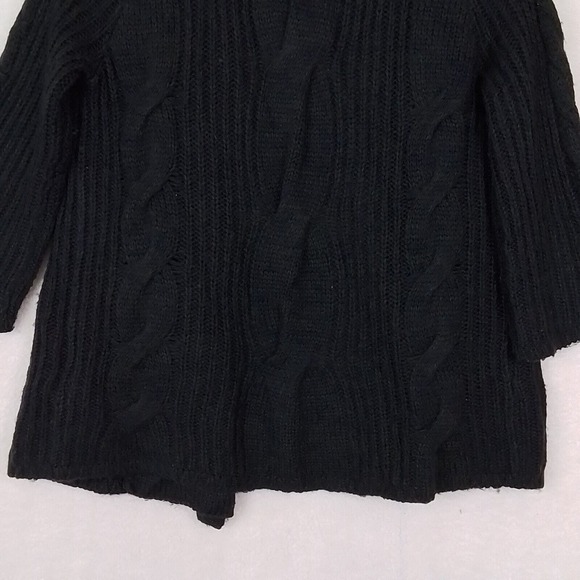 Forever 21 Chunky Cable Knit Open Front Cardigan Size Small in Navy, Green - Picture 9 of 11